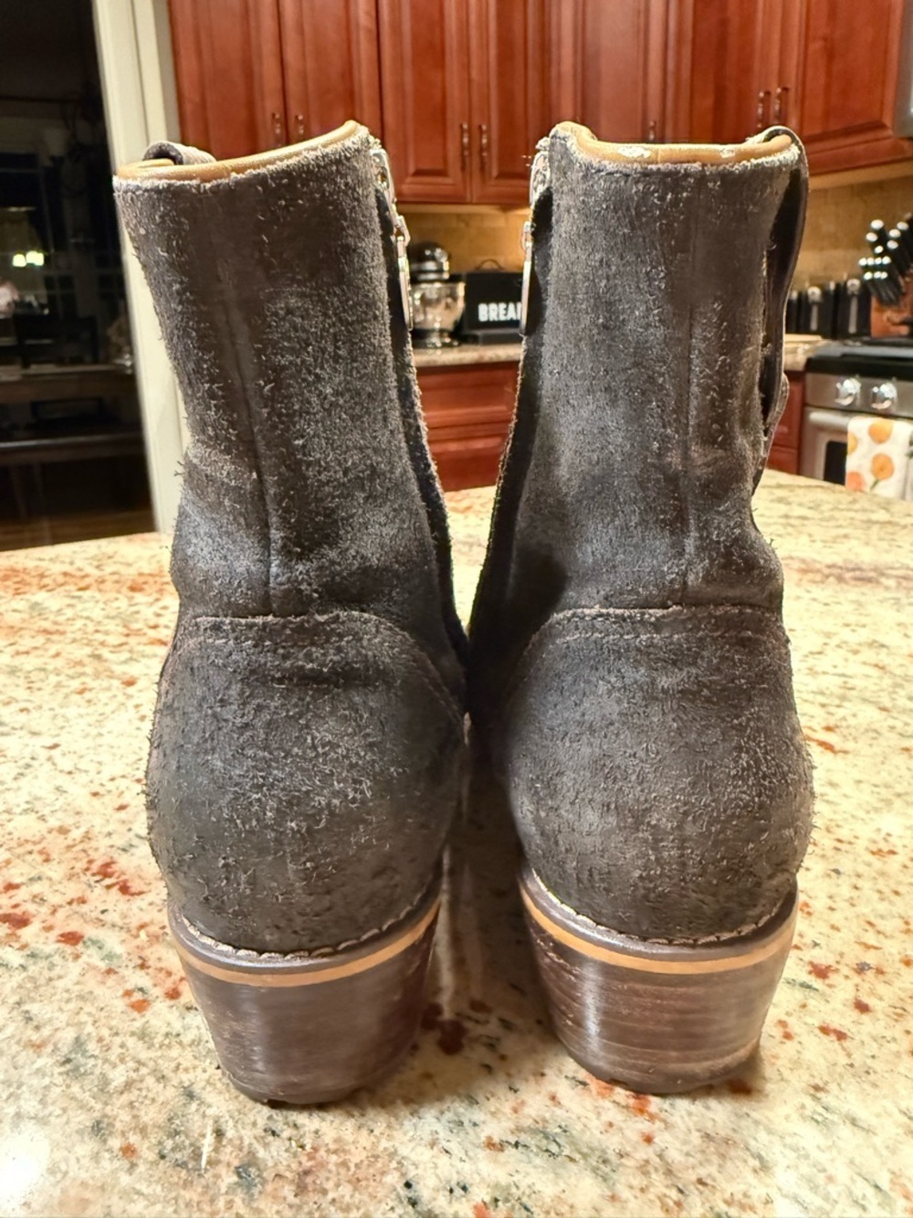VTG Red Wing Womens 4904 Natasha Boot Size 10B Heritage Brown Suede Block Heel - Picture 11 of 15